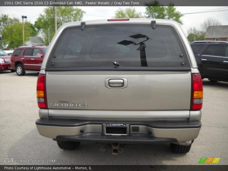 Pewter Metallic / Gray Two Tone 2001 GMC Sierra 1500 C3 Extended Cab 4WD