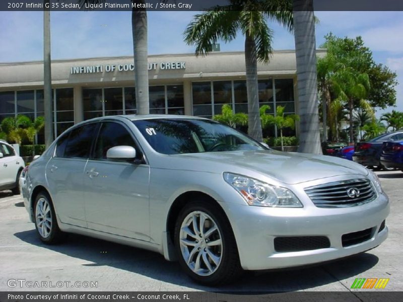 Liquid Platinum Metallic / Stone Gray 2007 Infiniti G 35 Sedan