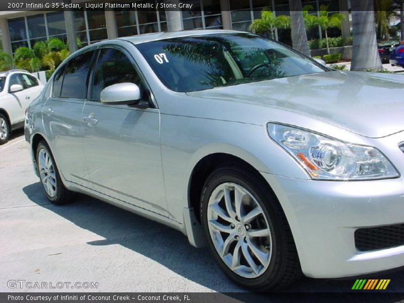 Liquid Platinum Metallic / Stone Gray 2007 Infiniti G 35 Sedan