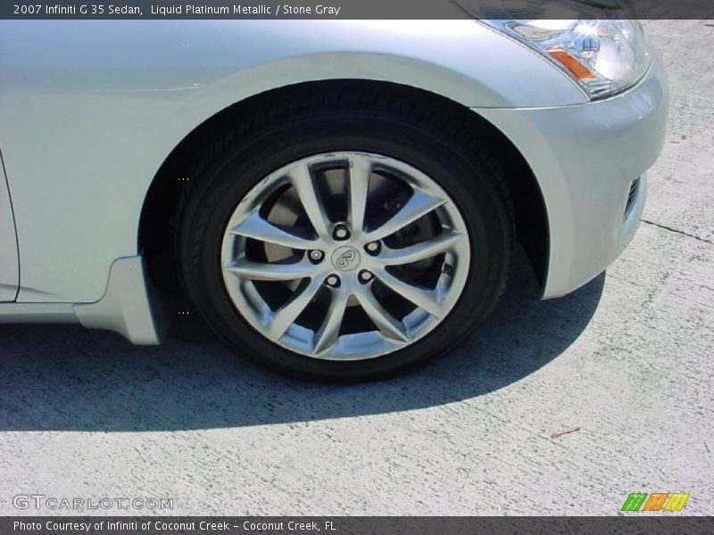 Liquid Platinum Metallic / Stone Gray 2007 Infiniti G 35 Sedan