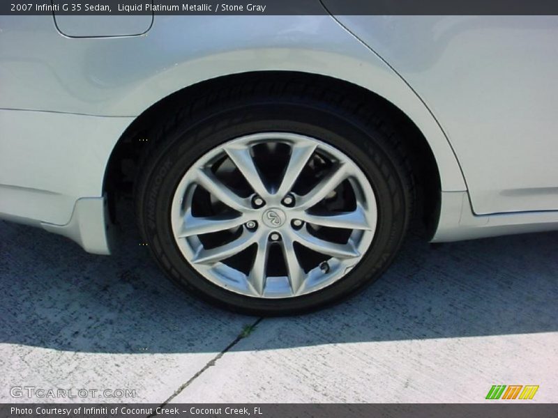 Liquid Platinum Metallic / Stone Gray 2007 Infiniti G 35 Sedan