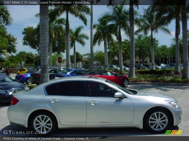 Liquid Platinum Metallic / Stone Gray 2007 Infiniti G 35 Sedan