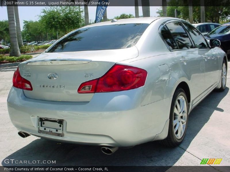 Liquid Platinum Metallic / Stone Gray 2007 Infiniti G 35 Sedan