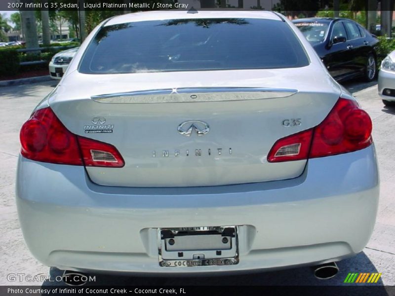 Liquid Platinum Metallic / Stone Gray 2007 Infiniti G 35 Sedan