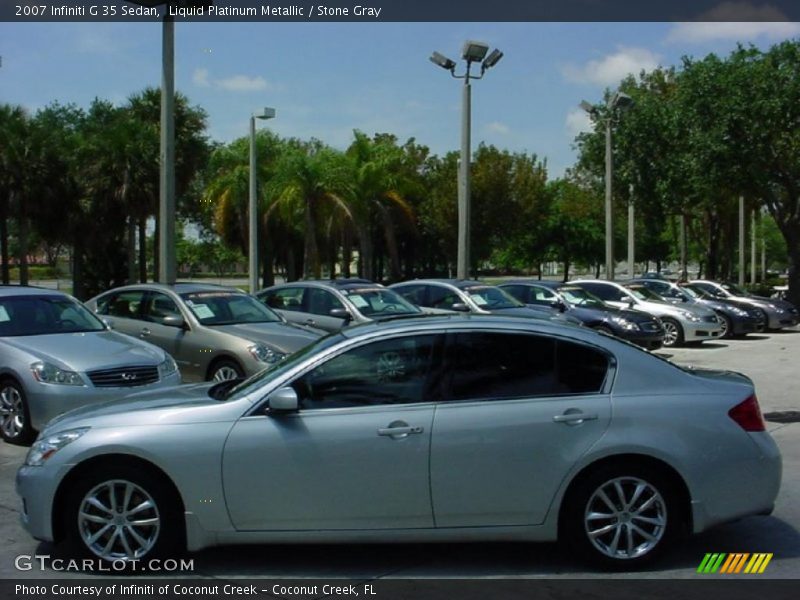 Liquid Platinum Metallic / Stone Gray 2007 Infiniti G 35 Sedan