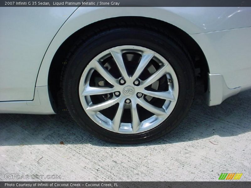 Liquid Platinum Metallic / Stone Gray 2007 Infiniti G 35 Sedan
