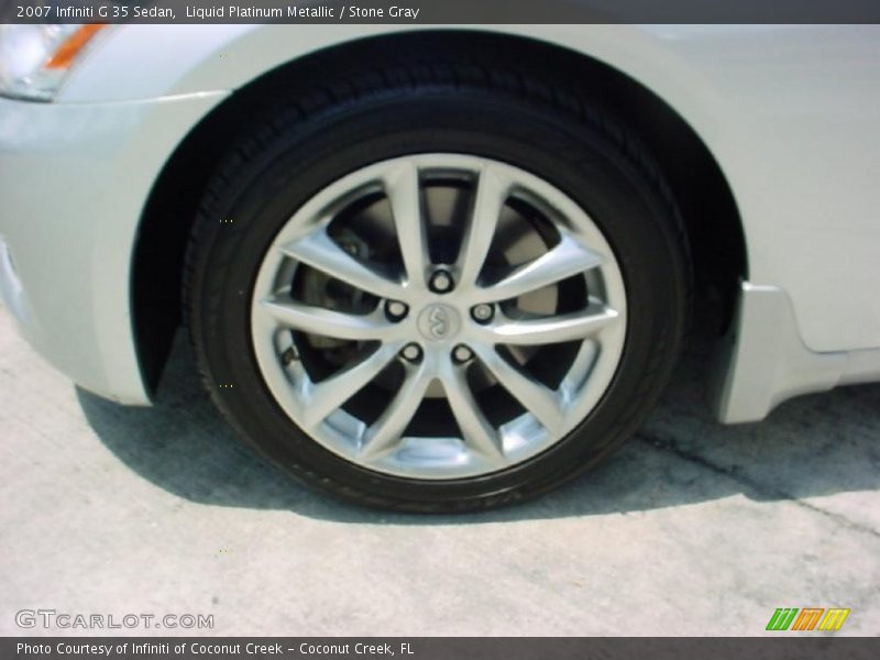 Liquid Platinum Metallic / Stone Gray 2007 Infiniti G 35 Sedan