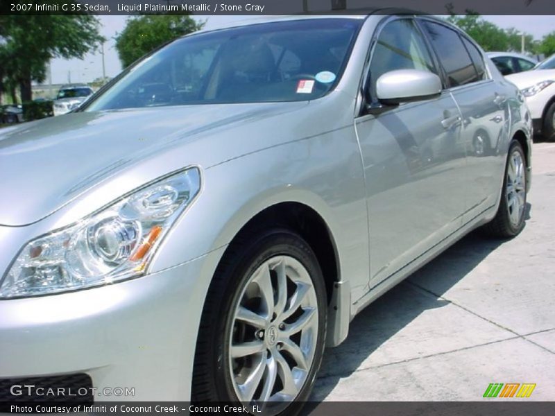 Liquid Platinum Metallic / Stone Gray 2007 Infiniti G 35 Sedan