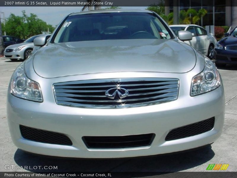 Liquid Platinum Metallic / Stone Gray 2007 Infiniti G 35 Sedan