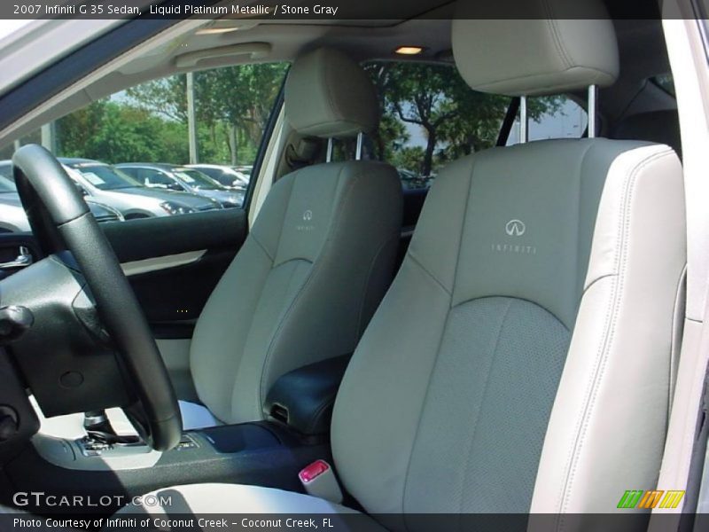 Liquid Platinum Metallic / Stone Gray 2007 Infiniti G 35 Sedan