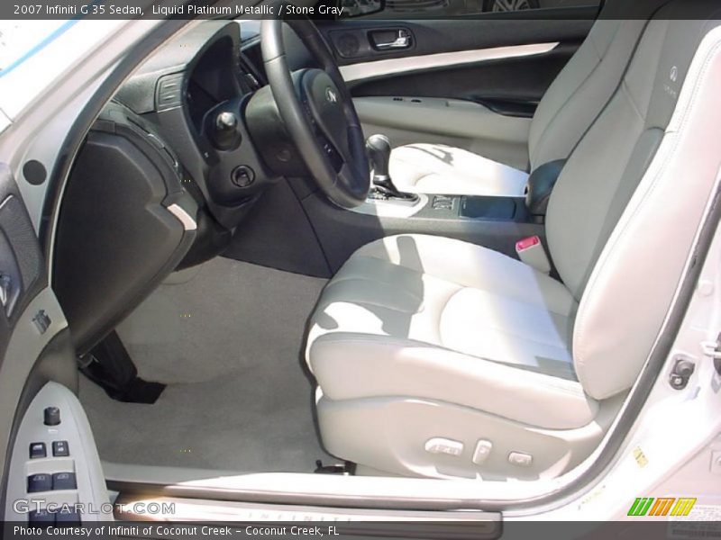 Liquid Platinum Metallic / Stone Gray 2007 Infiniti G 35 Sedan