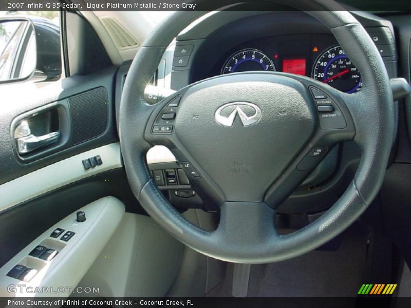 Liquid Platinum Metallic / Stone Gray 2007 Infiniti G 35 Sedan