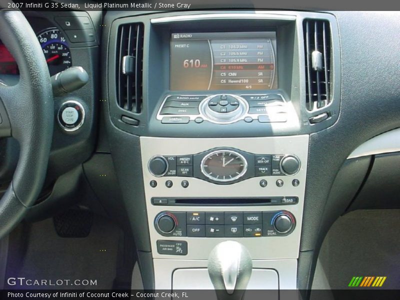 Liquid Platinum Metallic / Stone Gray 2007 Infiniti G 35 Sedan