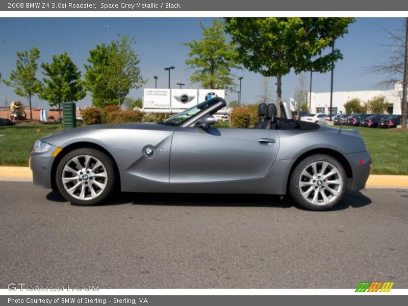 Space Grey Metallic / Black 2008 BMW Z4 3.0si Roadster