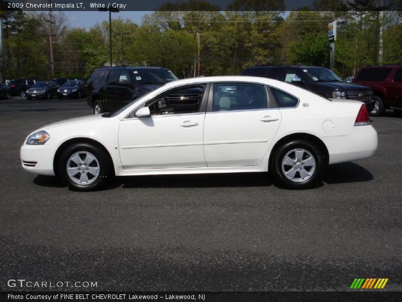 White / Gray 2009 Chevrolet Impala LT