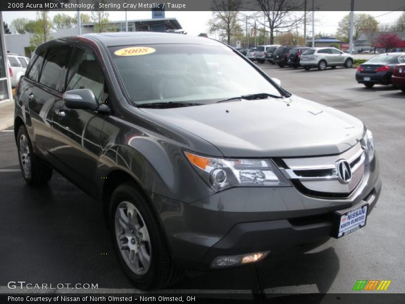 Sterling Gray Metallic / Taupe 2008 Acura MDX Technology
