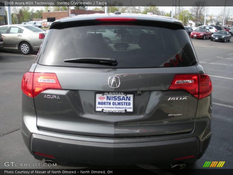 Sterling Gray Metallic / Taupe 2008 Acura MDX Technology