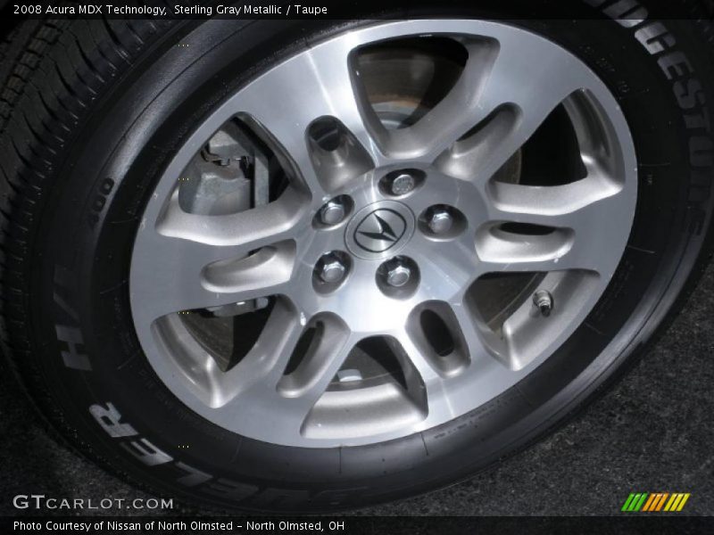 Sterling Gray Metallic / Taupe 2008 Acura MDX Technology