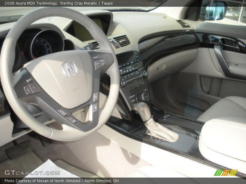 Sterling Gray Metallic / Taupe 2008 Acura MDX Technology