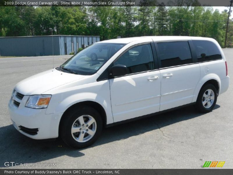 Stone White / Medium Slate Gray/Light Shale 2009 Dodge Grand Caravan SE