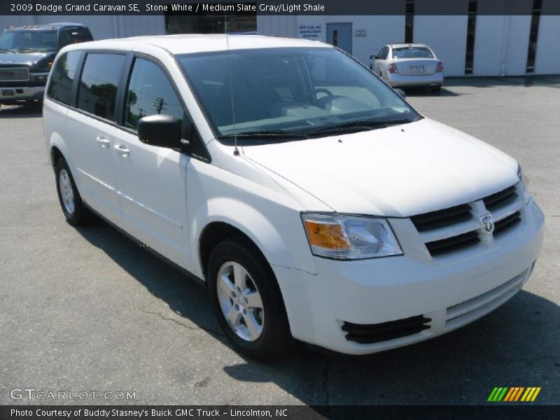 Stone White / Medium Slate Gray/Light Shale 2009 Dodge Grand Caravan SE