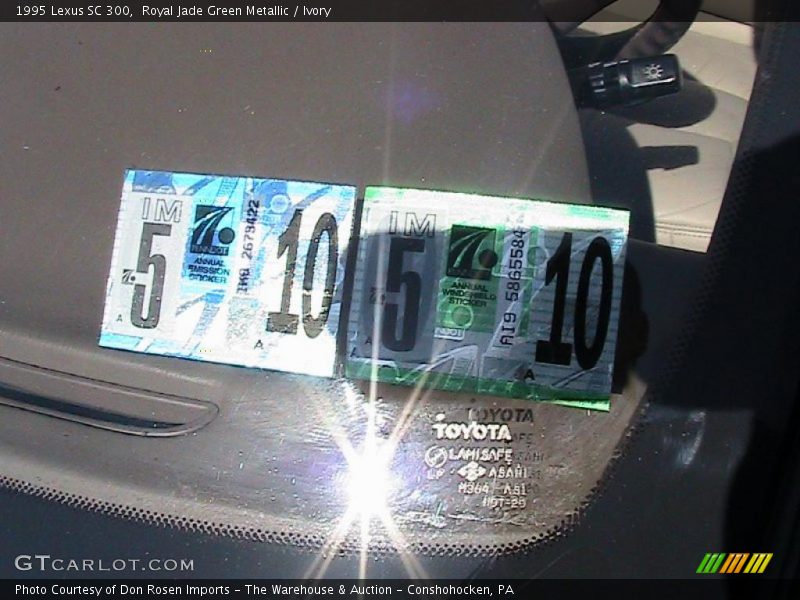 Royal Jade Green Metallic / Ivory 1995 Lexus SC 300
