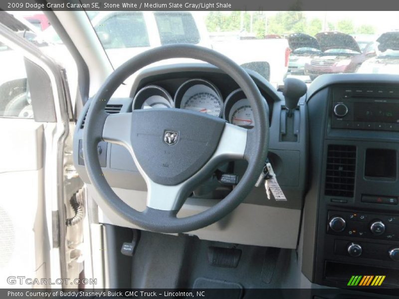 Stone White / Medium Slate Gray/Light Shale 2009 Dodge Grand Caravan SE
