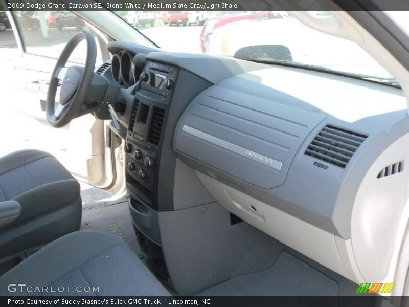 Stone White / Medium Slate Gray/Light Shale 2009 Dodge Grand Caravan SE