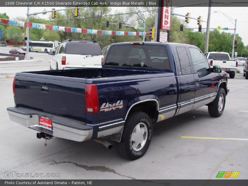 Indigo Blue Metallic / Blue 1998 Chevrolet C/K K1500 Silverado Extended Cab 4x4