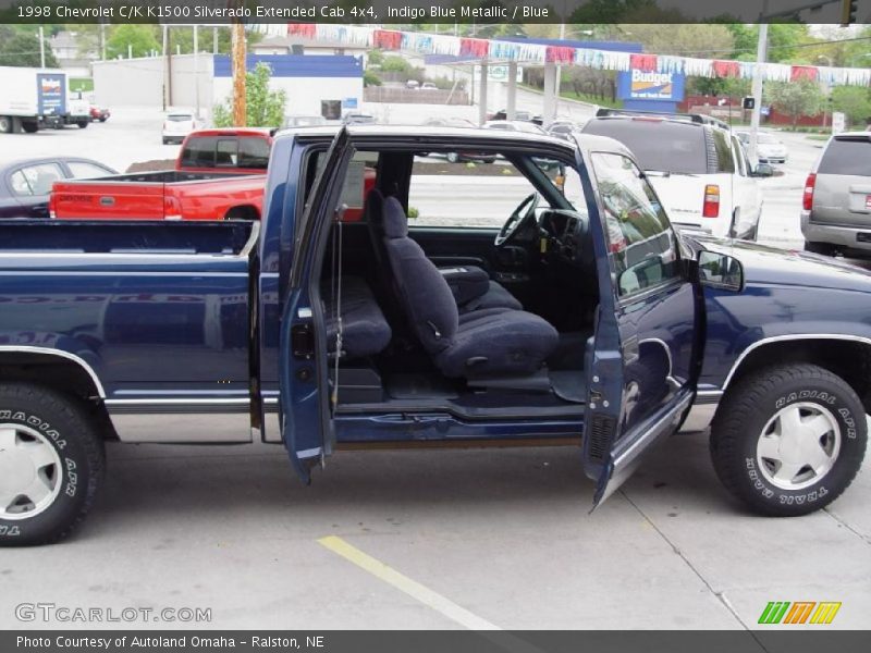 Indigo Blue Metallic / Blue 1998 Chevrolet C/K K1500 Silverado Extended Cab 4x4