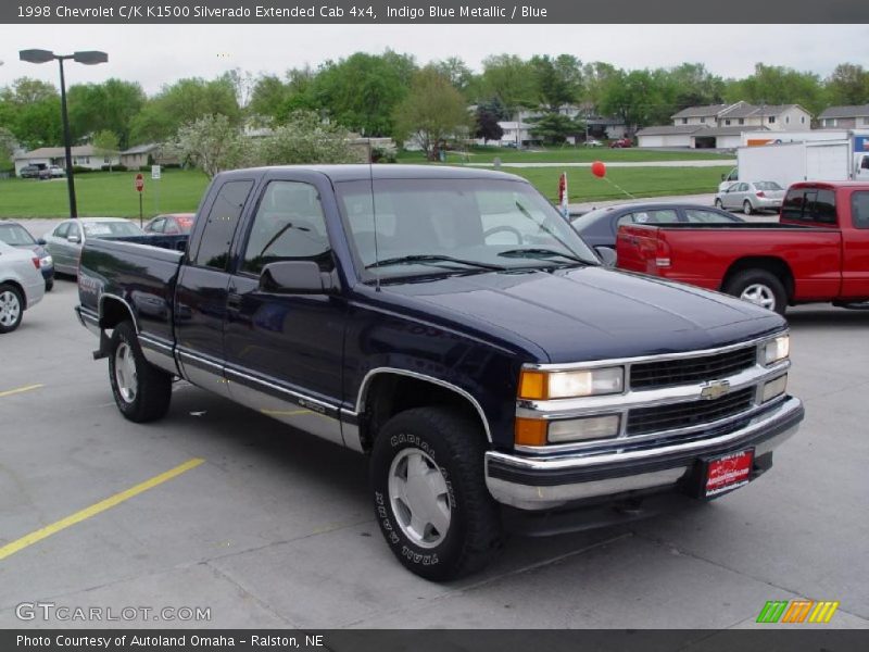 Indigo Blue Metallic / Blue 1998 Chevrolet C/K K1500 Silverado Extended Cab 4x4