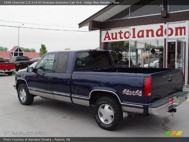 Indigo Blue Metallic / Blue 1998 Chevrolet C/K K1500 Silverado Extended Cab 4x4