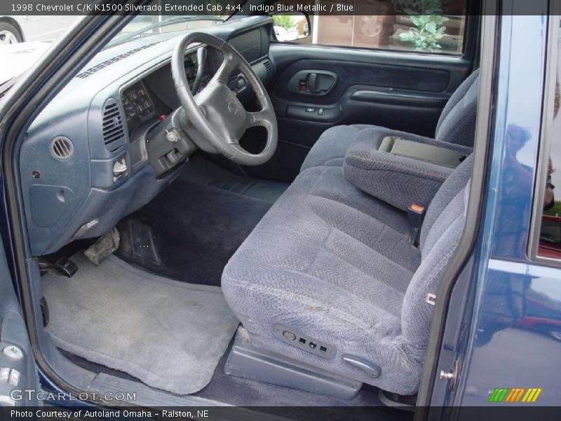Indigo Blue Metallic / Blue 1998 Chevrolet C/K K1500 Silverado Extended Cab 4x4