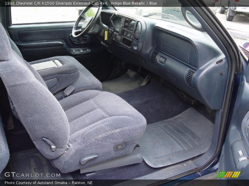 Indigo Blue Metallic / Blue 1998 Chevrolet C/K K1500 Silverado Extended Cab 4x4