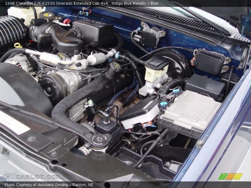 Indigo Blue Metallic / Blue 1998 Chevrolet C/K K1500 Silverado Extended Cab 4x4