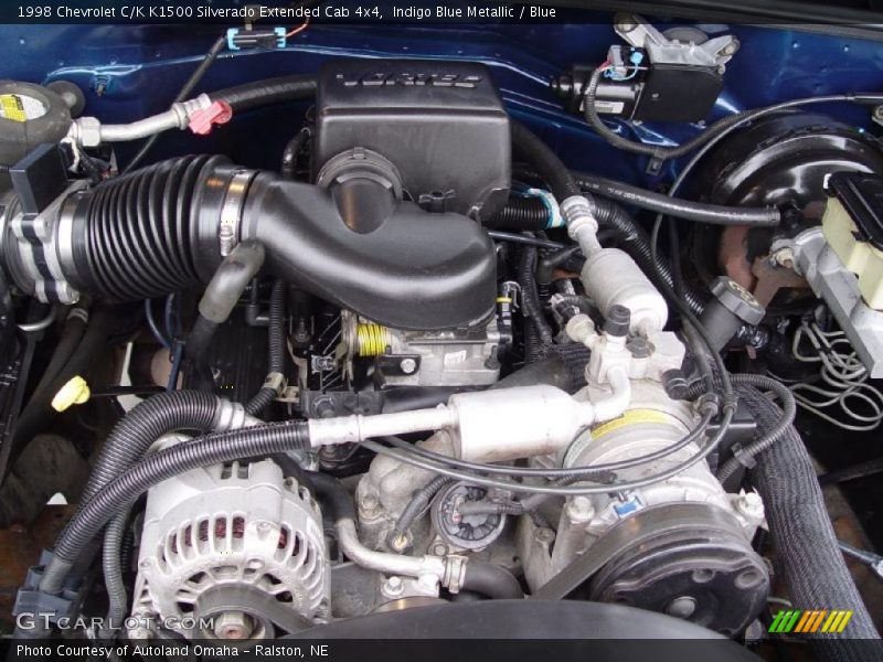 Indigo Blue Metallic / Blue 1998 Chevrolet C/K K1500 Silverado Extended Cab 4x4