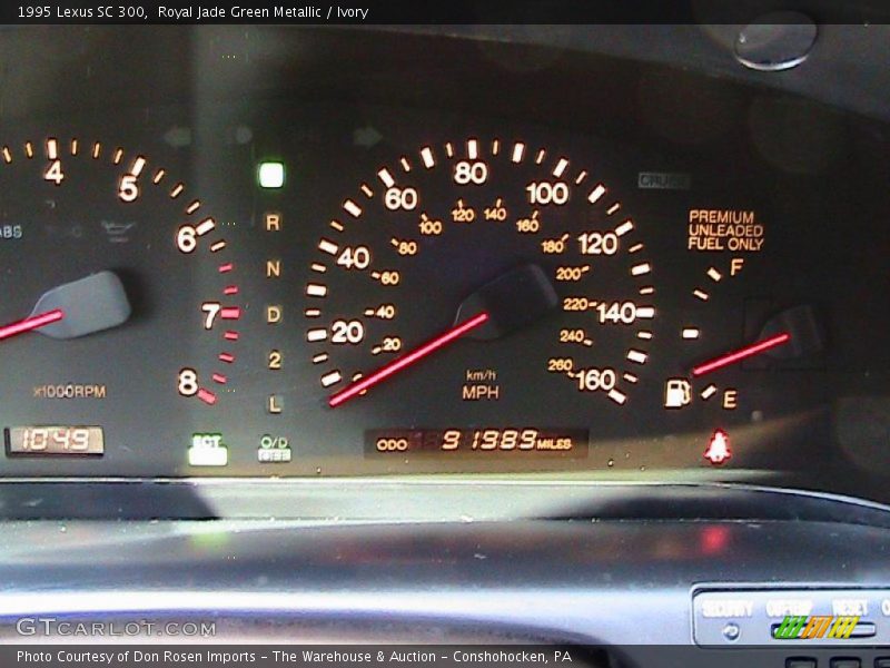 Royal Jade Green Metallic / Ivory 1995 Lexus SC 300