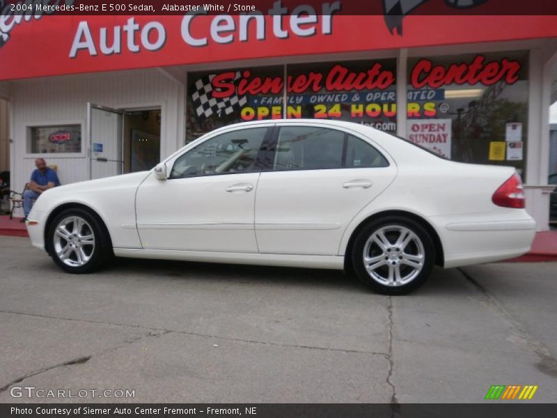 Alabaster White / Stone 2004 Mercedes-Benz E 500 Sedan