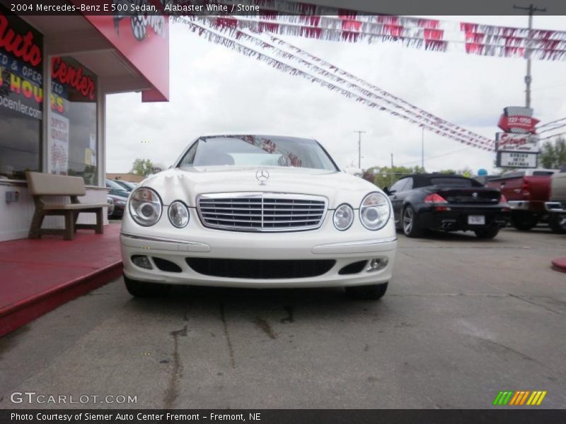 Alabaster White / Stone 2004 Mercedes-Benz E 500 Sedan