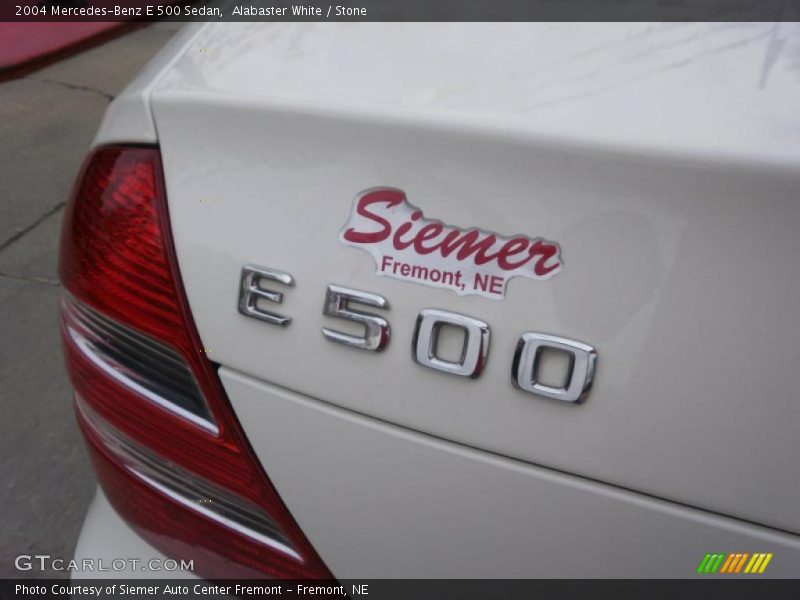 Alabaster White / Stone 2004 Mercedes-Benz E 500 Sedan
