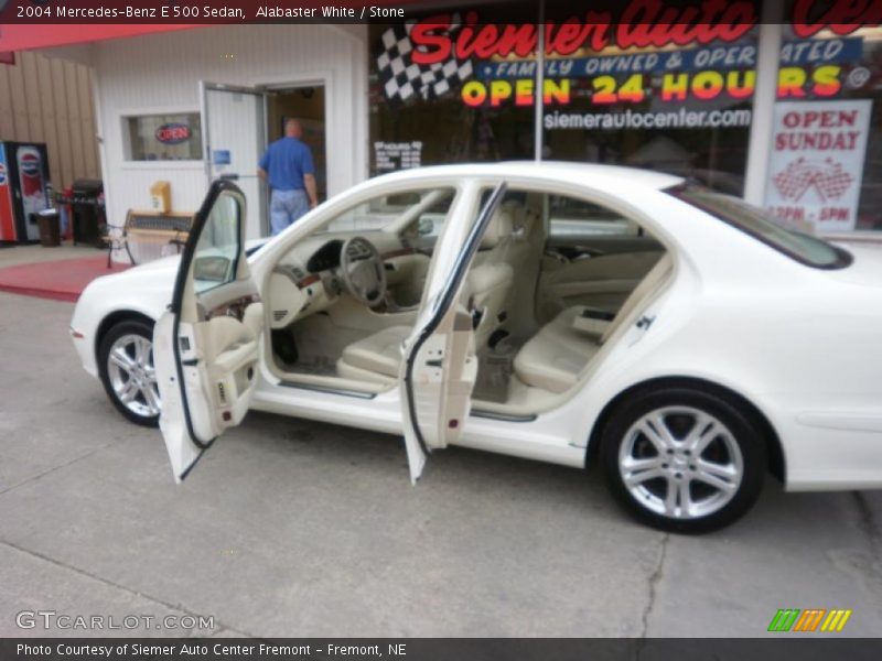 Alabaster White / Stone 2004 Mercedes-Benz E 500 Sedan