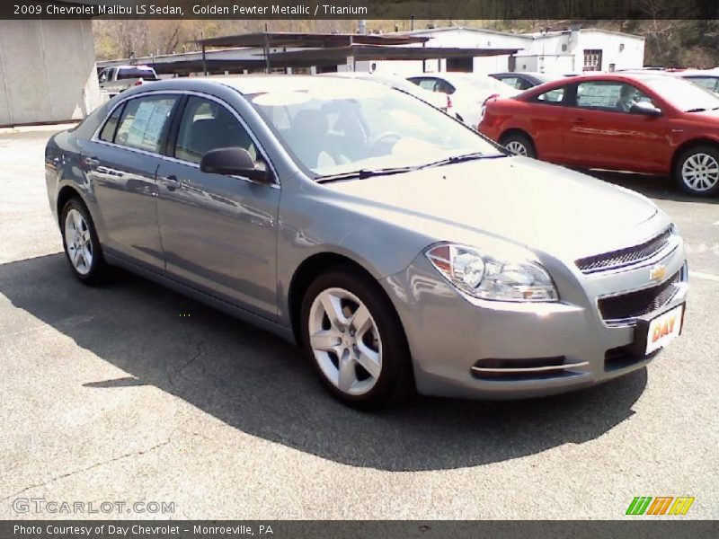 Golden Pewter Metallic / Titanium 2009 Chevrolet Malibu LS Sedan