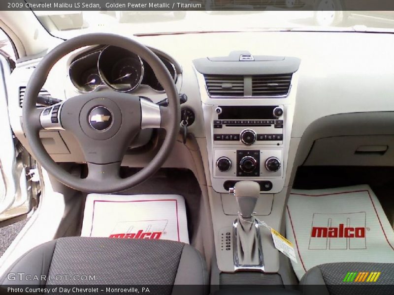 Golden Pewter Metallic / Titanium 2009 Chevrolet Malibu LS Sedan
