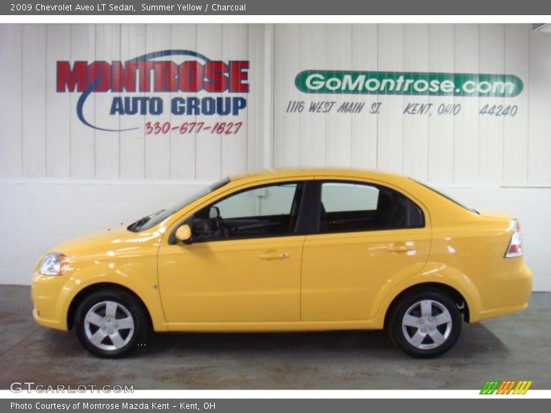 Summer Yellow / Charcoal 2009 Chevrolet Aveo LT Sedan