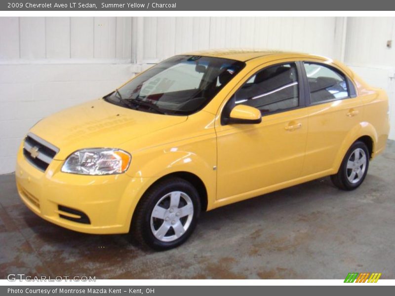 Summer Yellow / Charcoal 2009 Chevrolet Aveo LT Sedan