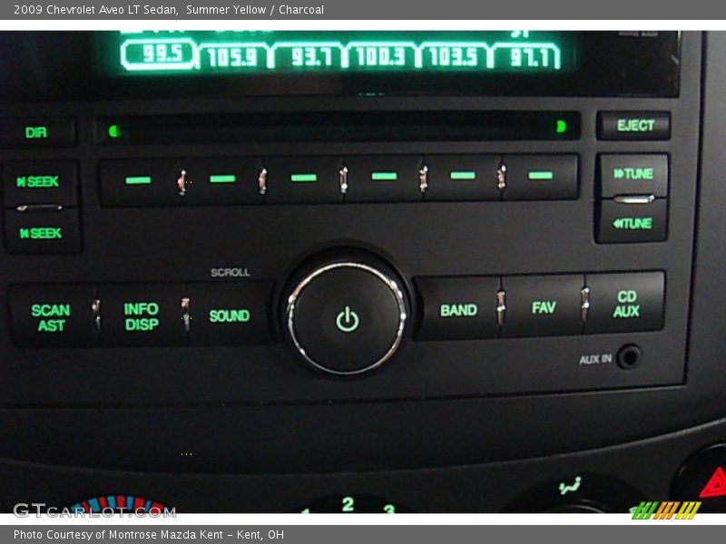 Summer Yellow / Charcoal 2009 Chevrolet Aveo LT Sedan