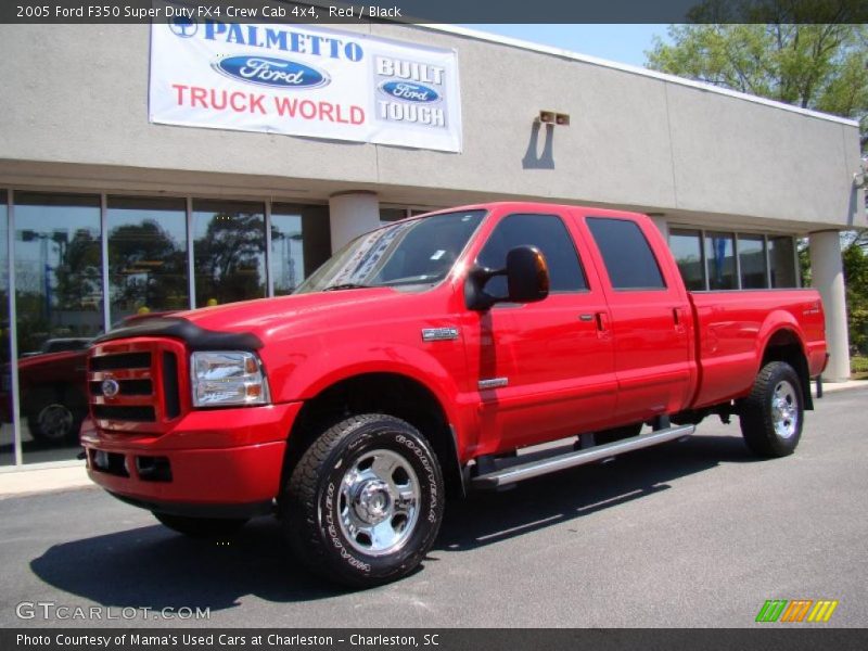 Red / Black 2005 Ford F350 Super Duty FX4 Crew Cab 4x4