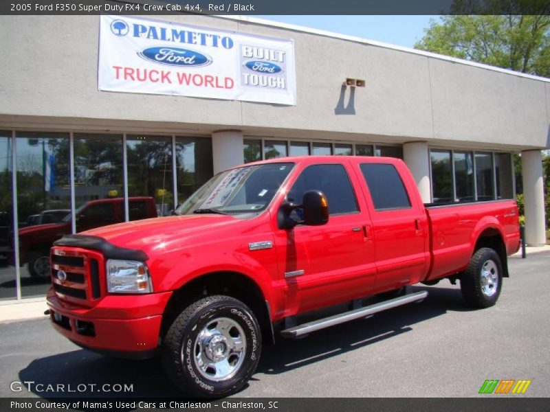 Red / Black 2005 Ford F350 Super Duty FX4 Crew Cab 4x4