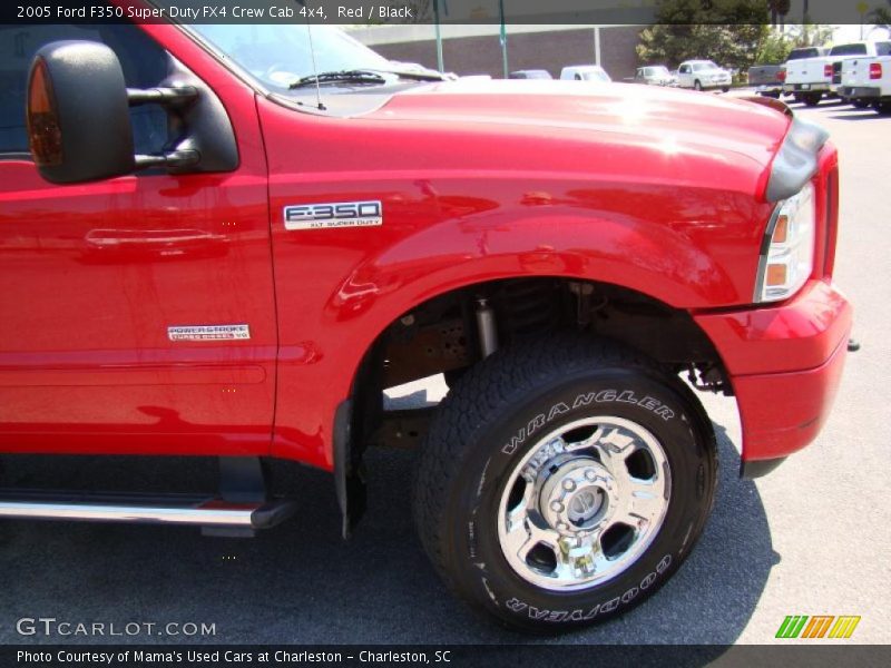 Red / Black 2005 Ford F350 Super Duty FX4 Crew Cab 4x4