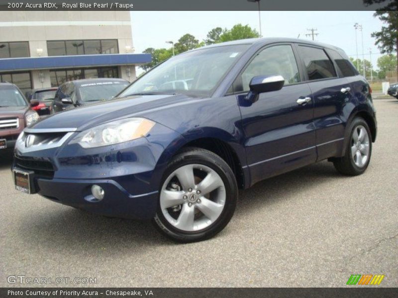Royal Blue Pearl / Taupe 2007 Acura RDX